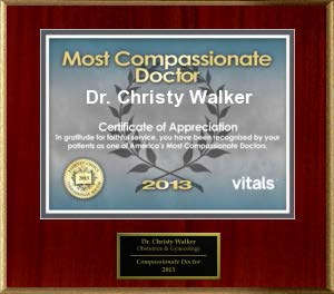 Dr. Christy Walker Most Compassionate Doctor 2013